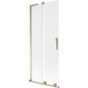 Mexen Velar L parawan nawannowy 2-skrzydłowy rozsuwany 85 x 150 cm, szron, złoty - 896-085-003-31-50