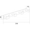 Mexen poczwórny haczyk na ręcznik, czarny - 709264-70