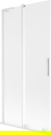 Mexen Velar L parawan nawannowy 2-skrzydłowy rozsuwany 95 x 150 cm, szron, biały - 896-095-003-31-20