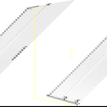 Mexen Velar L parawan nawannowy 2-skrzydłowy rozsuwany 95 x 150 cm, szron, złoty szczotkowany - 896-095-003-31-55