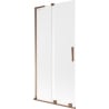 Mexen Velar L parawan nawannowy 2-skrzydłowy rozsuwany 95 x 150 cm, szron, różowe złoto - 896-095-003-31-60