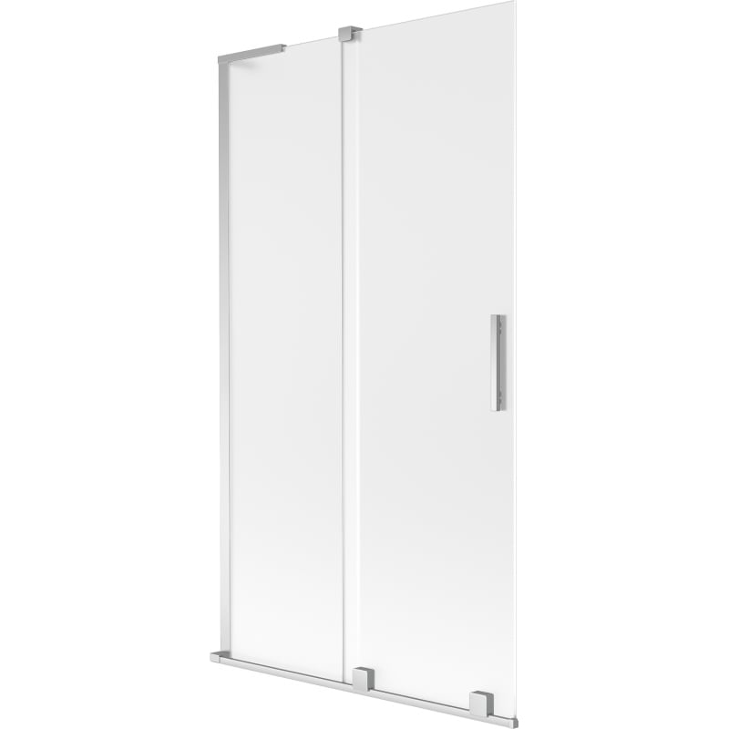 Mexen Velar L parawan nawannowy 2-skrzydłowy rozsuwany 100 x 150 cm, szron, chrom - 896-100-003-31-01