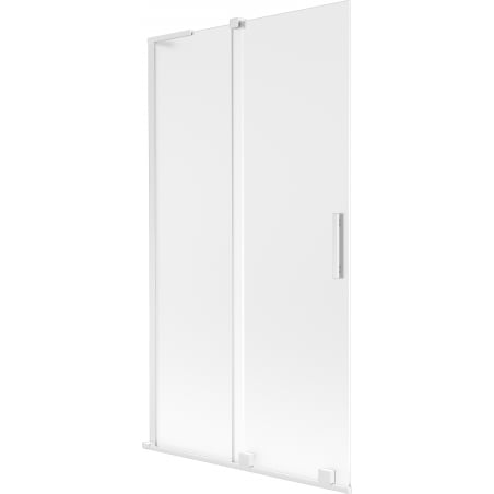 Mexen Velar L parawan nawannowy 2-skrzydłowy rozsuwany 100 x 150 cm, szron, biały - 896-100-003-31-20