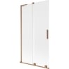 Mexen Velar L parawan nawannowy 2-skrzydłowy rozsuwany 100 x 150 cm, szron, miedź szczotkowana - 896-100-003-31-65