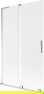 Mexen Velar L parawan nawannowy 2-skrzydłowy rozsuwany 110 x 150 cm, szron, chrom - 896-110-003-31-01