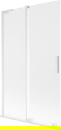 Mexen Velar L parawan nawannowy 2-skrzydłowy rozsuwany 110 x 150 cm, szron, biały - 896-110-003-31-20