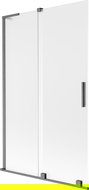Mexen Velar L parawan nawannowy 2-skrzydłowy rozsuwany 110 x 150 cm, szron, gun gray szczotkowany - 896-110-003-31-66