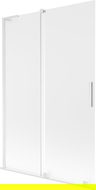 Mexen Velar L parawan nawannowy 2-skrzydłowy rozsuwany 120 x 150 cm, szron, biały - 896-120-003-31-20