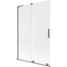 Mexen Velar L parawan nawannowy 2-skrzydłowy rozsuwany 120 x 150 cm, szron, gun metal - 896-120-003-31-95