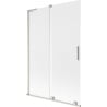 Mexen Velar L parawan nawannowy 2-skrzydłowy rozsuwany 120 x 150 cm, szron, nikiel szczotkowany - 896-120-003-31-97