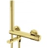 Mexen Diamond bateria wannowa z zestawem prysznicowym, złoty - 71530-50