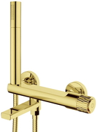 Mexen Diamond bateria wannowa z zestawem prysznicowym, złoty - 71530-50