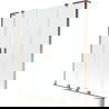 Mexen Velar L Duo parawan nawannowy 2-skrzydłowy rozsuwany 150 x 150 cm, transparent, różowe złoto - 896-150-003-02-60