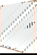 Mexen Velar L Duo parawan nawannowy 2-skrzydłowy rozsuwany 150 x 150 cm, transparent, miedź szczotkowana - 896-150-003-02-65