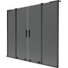Mexen Velar L Duo parawan nawannowy 2-skrzydłowy rozsuwany 200 x 150 cm, grafit, czarny - 896-200-003-42-70