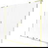 Mexen Velar L Duo parawan nawannowy 2-skrzydłowy rozsuwany 180 x 150 cm, szron, złoty szczotkowany - 896-180-003-32-55