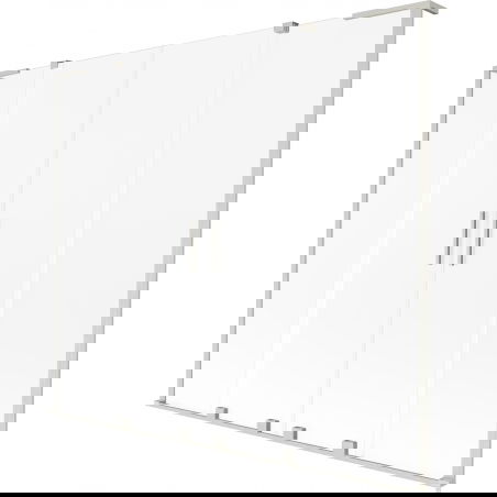 Mexen Velar L Duo parawan nawannowy 2-skrzydłowy rozsuwany 180 x 150 cm, szron, nikiel szczotkowany - 896-180-003-32-97