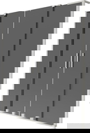 Mexen Velar L Duo parawan nawannowy 2-skrzydłowy rozsuwany 140 x 150 cm, grafit, nikiel szczotkowany - 896-140-003-42-97