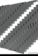 Mexen Velar L Duo parawan nawannowy 2-skrzydłowy rozsuwany 160 x 150 cm, grafit, gun gray szczotkowany - 896-160-003-42-66