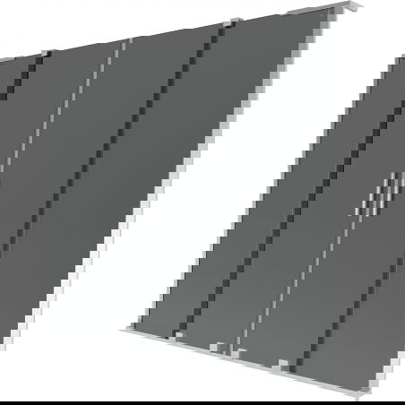 Mexen Velar L Duo parawan nawannowy 2-skrzydłowy rozsuwany 170 x 150 cm, grafit, chrom - 896-170-003-42-01
