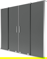 Mexen Velar L Duo parawan nawannowy 2-skrzydłowy rozsuwany 170 x 150 cm, grafit, chrom - 896-170-003-42-01