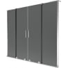 Mexen Velar L Duo parawan nawannowy 2-skrzydłowy rozsuwany 200 x 150 cm, grafit, chrom - 896-200-003-42-01