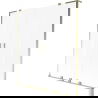 Mexen Velar L Duo parawan nawannowy 2-skrzydłowy rozsuwany 140 x 150 cm, szron, złoty szczotkowany - 896-140-003-32-55