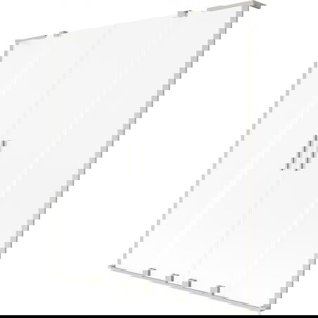Mexen Velar L Duo parawan nawannowy 2-skrzydłowy rozsuwany 140 x 150 cm, szron, nikiel szczotkowany - 896-140-003-32-97