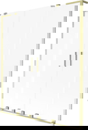 Mexen Velar L Duo parawan nawannowy 2-skrzydłowy rozsuwany 160 x 150 cm, szron, złoty szczotkowany - 896-160-003-32-55