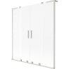 Mexen Velar L Duo parawan nawannowy 2-skrzydłowy rozsuwany 160 x 150 cm, szron, nikiel szczotkowany - 896-160-003-32-97
