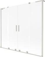 Mexen Velar L Duo parawan nawannowy 2-skrzydłowy rozsuwany 170 x 150 cm, szron, nikiel szczotkowany - 896-170-003-32-97