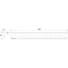 Mexen Line-B listwa brodzikowa czołowa 180 cm, złota - 185003180U