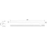 Mexen Line-B listwa spadkowa do szkła 180 cm lewa, złota - 185004180L