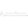 Mexen Line-B listwa spadkowa przyścienna 120 cm prawa, czarna - 187002120R