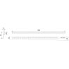 Mexen Line-B listwa spadkowa przyścienna 180 cm lewa, inox - 181002180L