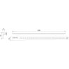 Mexen Line-B listwa spadkowa przyścienna 180 cm prawa, inox - 181002180R