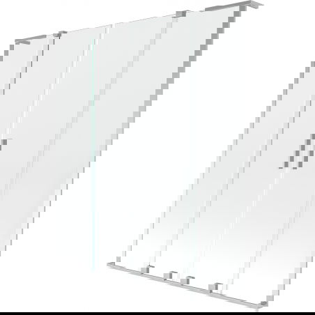Mexen Velar L Duo parawan nawannowy 2-skrzydłowy rozsuwany 140 x 150 cm, transparent, chrom - 896-140-003-02-01