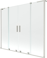 Mexen Velar L Duo parawan nawannowy 2-skrzydłowy rozsuwany 200 x 150 cm, transparent, nikiel szczotkowany - 896-200-003-02-97