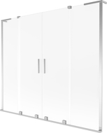 Mexen Velar L Duo parawan nawannowy 2-skrzydłowy rozsuwany 200 x 150 cm, szron, chrom - 896-200-003-32-01