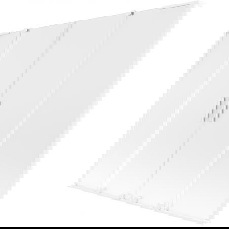 Mexen Velar L Duo parawan nawannowy 2-skrzydłowy rozsuwany 200 x 150 cm, szron, biały - 896-200-003-32-20