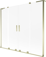 Mexen Velar L Duo parawan nawannowy 2-skrzydłowy rozsuwany 200 x 150 cm, szron, złoty - 896-200-003-32-50