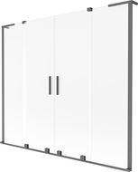 Mexen Velar L Duo parawan nawannowy 2-skrzydłowy rozsuwany 200 x 150 cm, szron, gun metal - 896-200-003-32-95