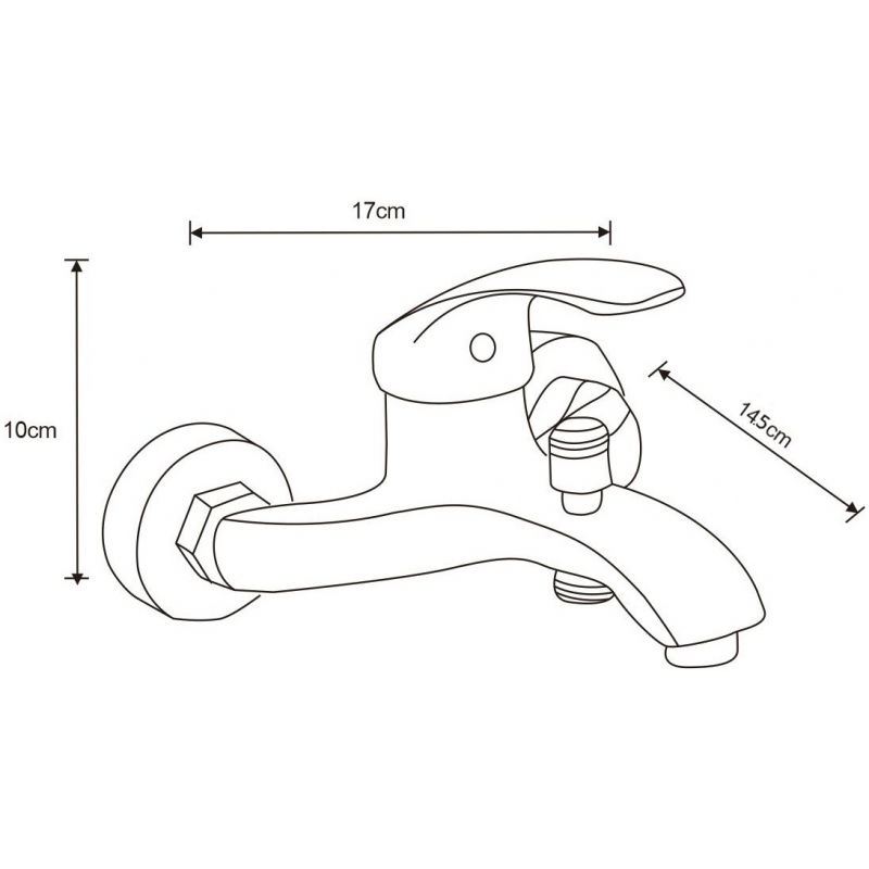 Mexen Fabia DF72 zestaw wannowy, chrom - 746503DF72-00