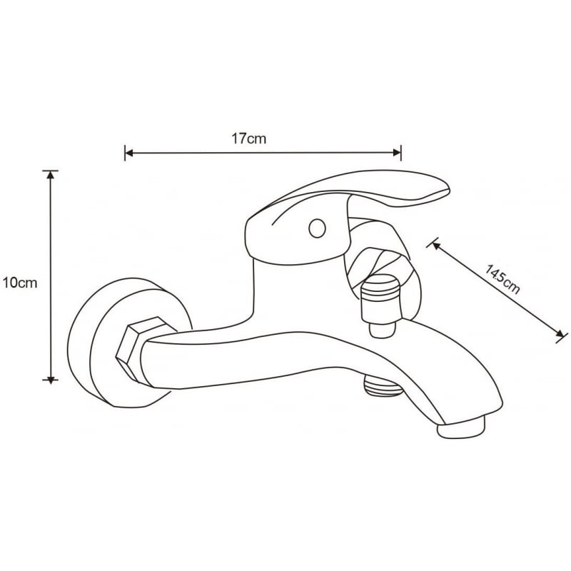 Mexen Fabia R72 bateria wannowa z zestawem prysznicowym, chrom - 74653R72-00