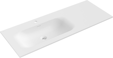 Mexen Vela umywalka wpuszczana w blat lewa 121 x 46,5 cm, biała mat - 25231201L