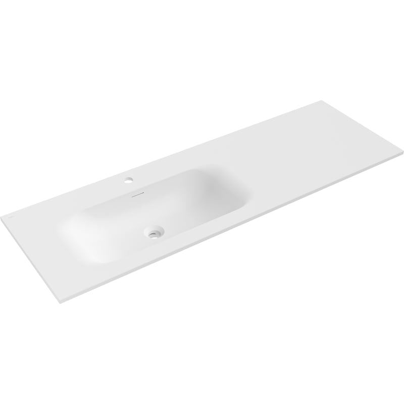 Mexen Vela umywalka wpuszczana w blat lewa 141 x 46,5 cm, biała mat - 25231401L