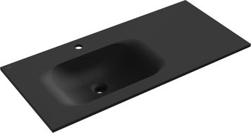 Mexen Vela umywalka wpuszczana w blat lewa 101 x 46,5 cm, czarna mat - 25231071L