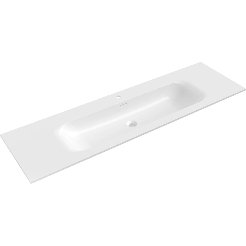 Mexen Vela umywalka wpuszczana w blat 161 x 46,5 cm, biała połysk - 25231600
