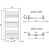 Mexen Ares grzejnik łazienkowy 700 x 400 mm, 189 W, złoty - W102-0700-400-00-50