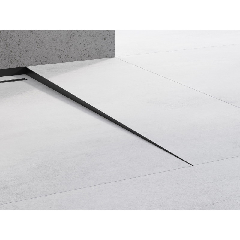 Mexen Line-B listwa spadkowa podłogowa 120 cm prawa, czarna - 187001120R